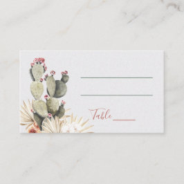 Terra cotta en Cactus Wedding Place Cards Visitekaartje