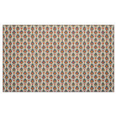 Terra Cotta en groene  Damask Stof (Fat Quarter)