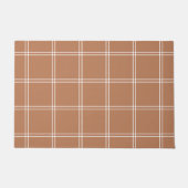 Terra Cotta en witte ruit controleren Deurmat (Voorkant)