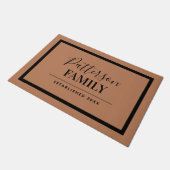 Terra Cotta Family Monogram Deurmat (Schuin)
