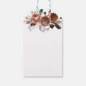 Terra Cotta Floral Hartelijk dank voor het huwelij Cadeaulabel (Achterkant)