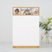 Terra Cotta Fotocollage - Aangepast Persoonlijk Briefpapier (Staand voorkant)