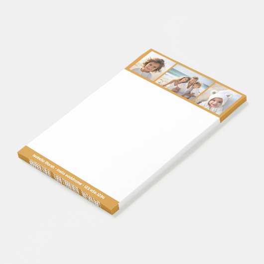 Terra Cotta Fotocollage - Aangepast Persoonlijk Post-it® Notes (Schuin)