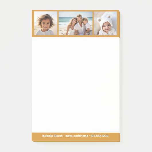 Terra Cotta Fotocollage - Aangepast Persoonlijk Post-it® Notes (Voorkant)