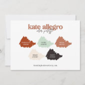 Terra Cotta Gebrande Sienna Beige Kleurenpalet Kaa Kaart (Voorkant)