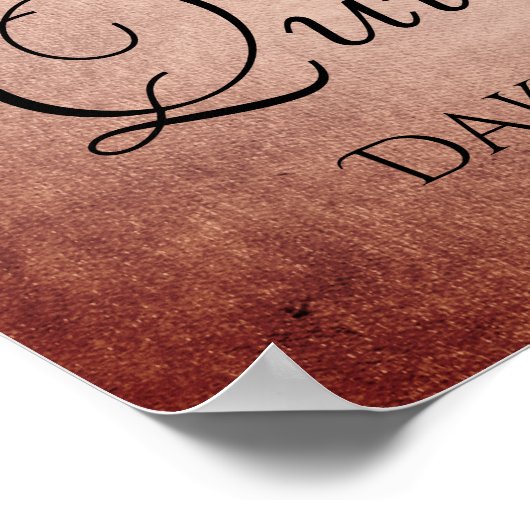 Terra Cotta Glitter Drip | Trendy Icing Sweet 16 Poster (Hoek)