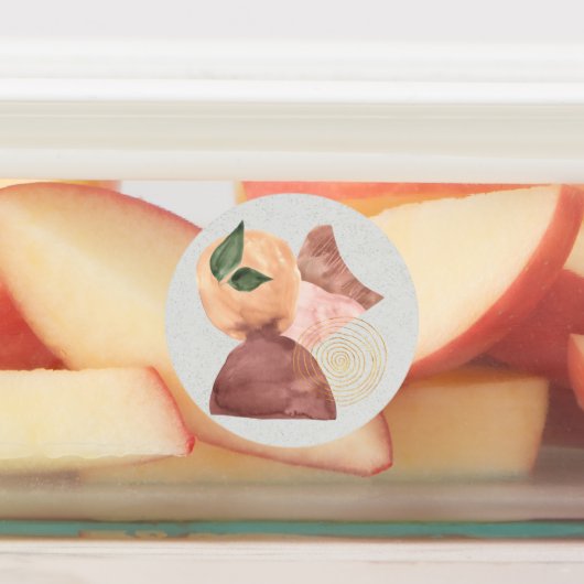 Terra Cotta Gold Glitter Vormen Botanische Gift Labels (Aangebracht)