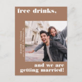 Terra Cotta Grappige Gratis Drinken Foto Sla de da Briefkaart (Voorkant)