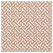 Terra Cotta Greek Key Patroon Stof (Close Up)