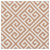 Terra Cotta Greek Key Patroon Stof (Close Up)