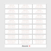 Terra Cotta Guest Adresetiketten Sticker (Vel)