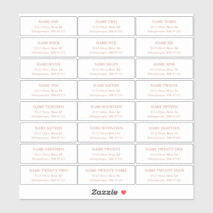 Terra Cotta Guest Adresetiketten Sticker