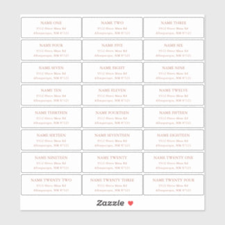 Terra Cotta Guest Adresetiketten Sticker