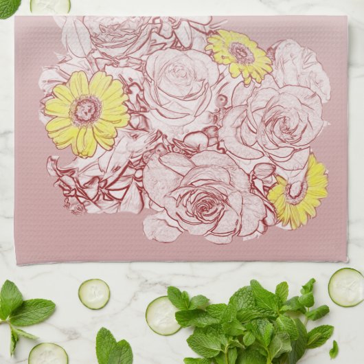 Terra Cotta heeft Bouquet American MoJo Kitchen na Theedoek (Gevouwen)