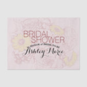 Terra Cotta heeft Bouquet Artwork gepersonaliseerd Tissuepapier (Voorkant)