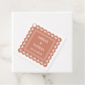 Terra Cotta Herfst Huwelijksgunst Labels (In situ)