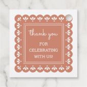 Terra Cotta Herfst Huwelijksgunst Labels (Achterkant)