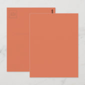 Terra Cotta Kleur 1 Briefkaart (Voorkant / Achterkant)