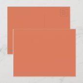 Terra Cotta Kleur 1 Briefkaart (Voorkant / Achterkant)