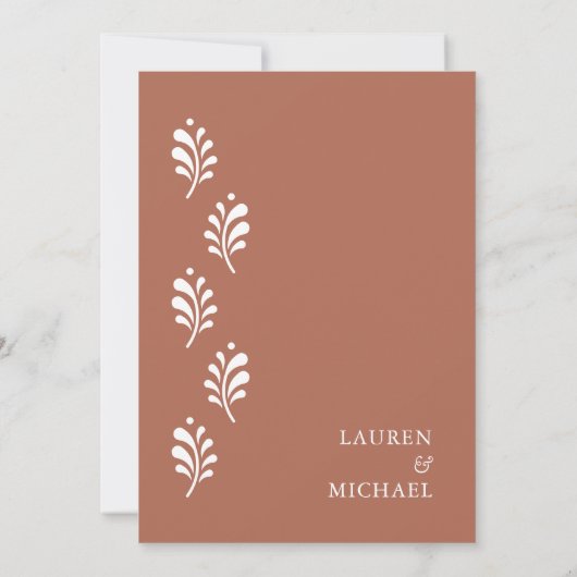 Terra Cotta Mexicaanse bruiloft uitnodiging (Achterkant)