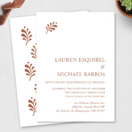 Terra Cotta Mexicaanse bruiloft uitnodiging