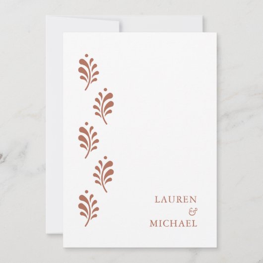 Terra Cotta Mexicaanse bruiloft uitnodiging (Achterkant)