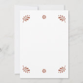 Terra Cotta Mexicaanse repetitie diner uitnodiging (Achterkant)