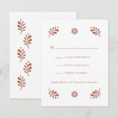 Terra Cotta Mexicaanse RSVP-kaart Kaart (Voorkant / Achterkant)