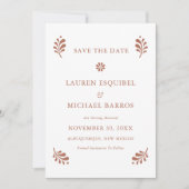 Terra Cotta Mexican Save The Date Kaart (Voorkant)