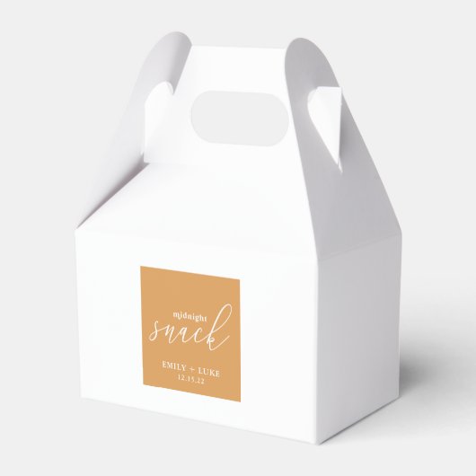 Terra Cotta Midnight Snack Custom Weddenable Bedankdoosjes (Achterkant)