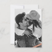 Terra Cotta Minimalistische Casual bruiloft RSVP Kaartje (Achterkant)