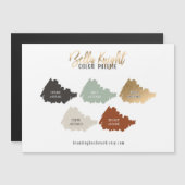 Terra Cotta Mint Green & Gold Color Palette Kaart (Voorkant / Achterkant)