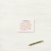 Terra Cotta Omlijnd Boeket Kunstwerk Sjabloon Post-it® Notes (Op bureau)