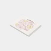 Terra Cotta Omlijnd Boeket Kunstwerk Sjabloon Post-it® Notes (Schuin)