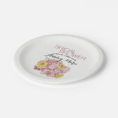 Terra Cotta, Outlining Bouquet Custom Papieren Bordje (Gekanteld)