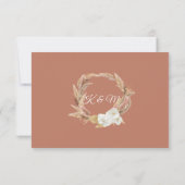 Terra Cotta Pampas Grass Palm Pink Floral Foliage RSVP Kaartje (Achterkant)