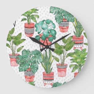 Terra Cotta Planten pottenpatroon. Grote Klok