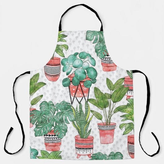 Terra Cotta Planten pottenpatroon. Schort (Voorkant)