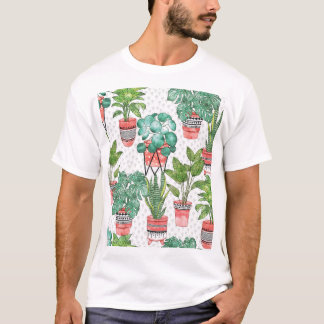 Terra Cotta Planten pottenpatroon. T-shirt