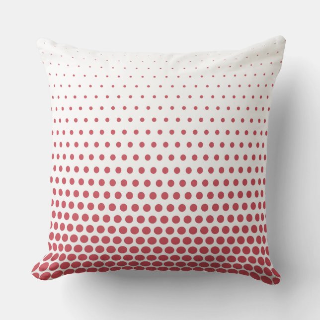Terra Cotta Polka Dots Modern White Kussen (Voorkant)