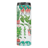 Terra cotta Pots Waterverf House Planten Naadloos Thermosbeker (Achterkant)