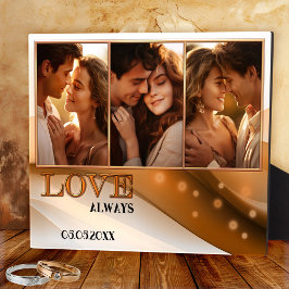 Terra Cotta Retro Boho Foto Trouwplaquette Fotoplaat