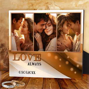 Terra Cotta Retro Boho Foto Trouwplaquette Fotoplaat