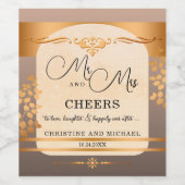 Terra Cotta Roos Gold Weddenschap Wijn Label Wijn Etiket (Enkel label)