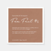 Terra cotta sinaasappel Eenvoudig paar leuk feit b Servet (Voorkant)