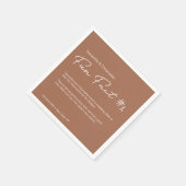 Terra cotta sinaasappel Eenvoudig paar leuk feit b Servet (Hoek)