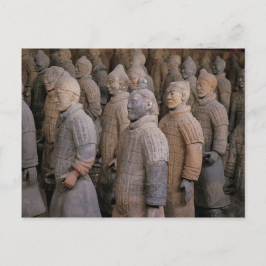 Terra Cotta-strijders in Emperor Qin Shihuang's Briefkaart (Voorkant)