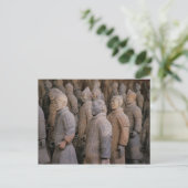Terra Cotta-strijders in Emperor Qin Shihuang's Briefkaart (Staand voorkant)