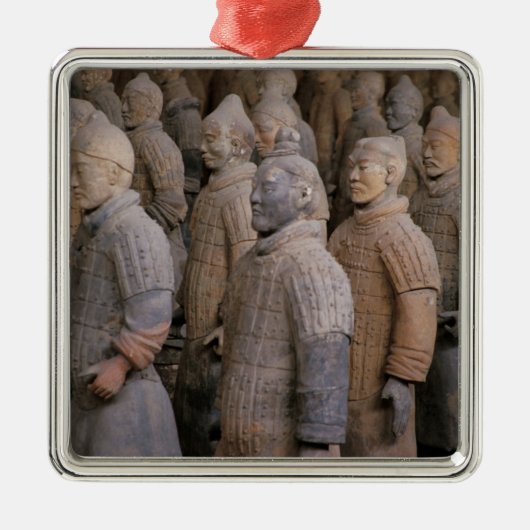 Terra Cotta-strijders in Emperor Qin Shihuang's Metalen Ornament (Voorkant)