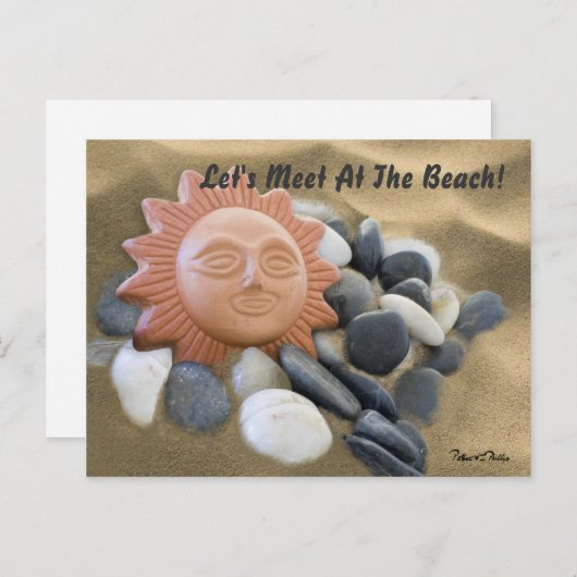 Terra Cotta Sun met rokken en zand Briefkaart (Voorkant / Achterkant)